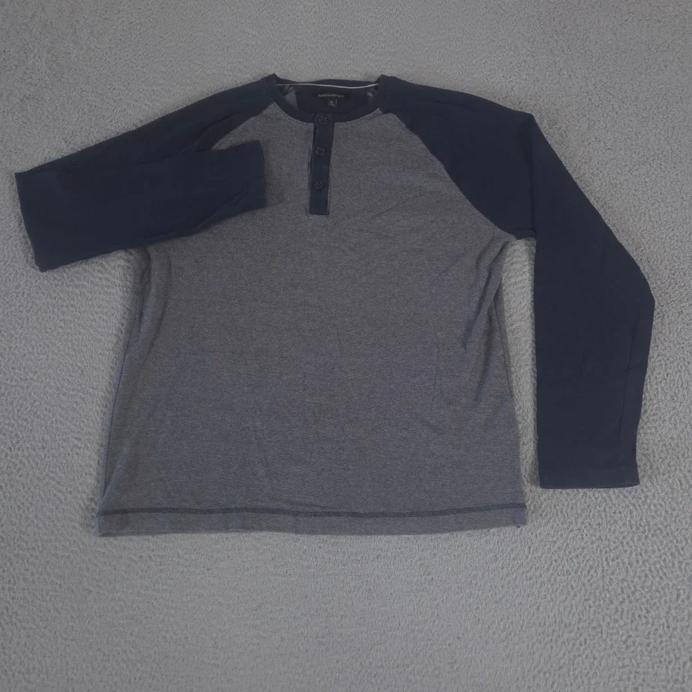 LOT OF 3 Banana Republic Shirt Mens XL/ XL Tall Luxe Touch Pima Cotton Henley